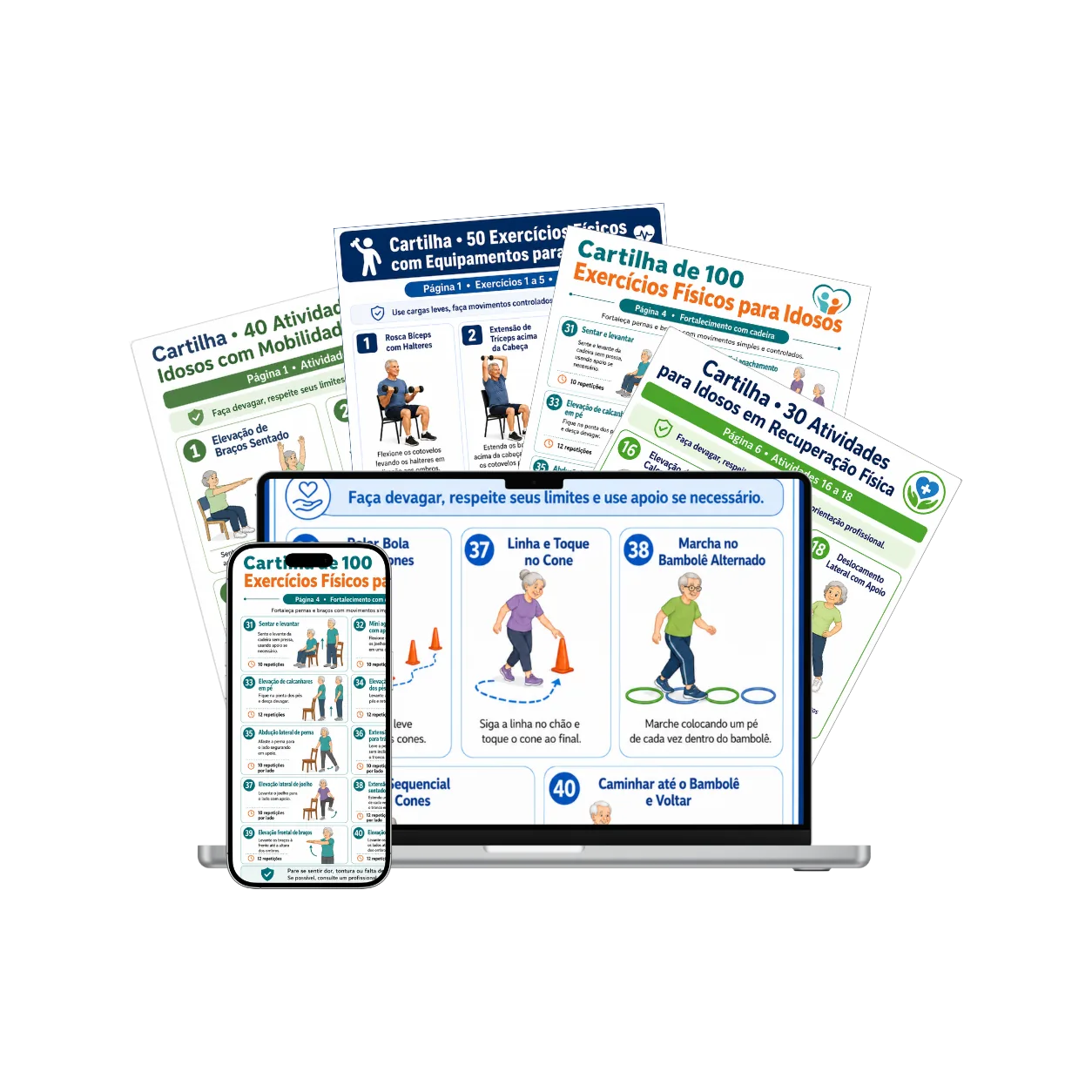Kit +1000 atividades e exercícios adaptados para idosos